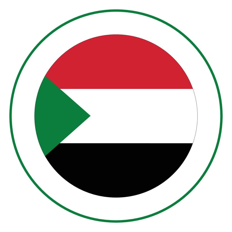 Sudan Flag. Flag of Sudan in design shape vector