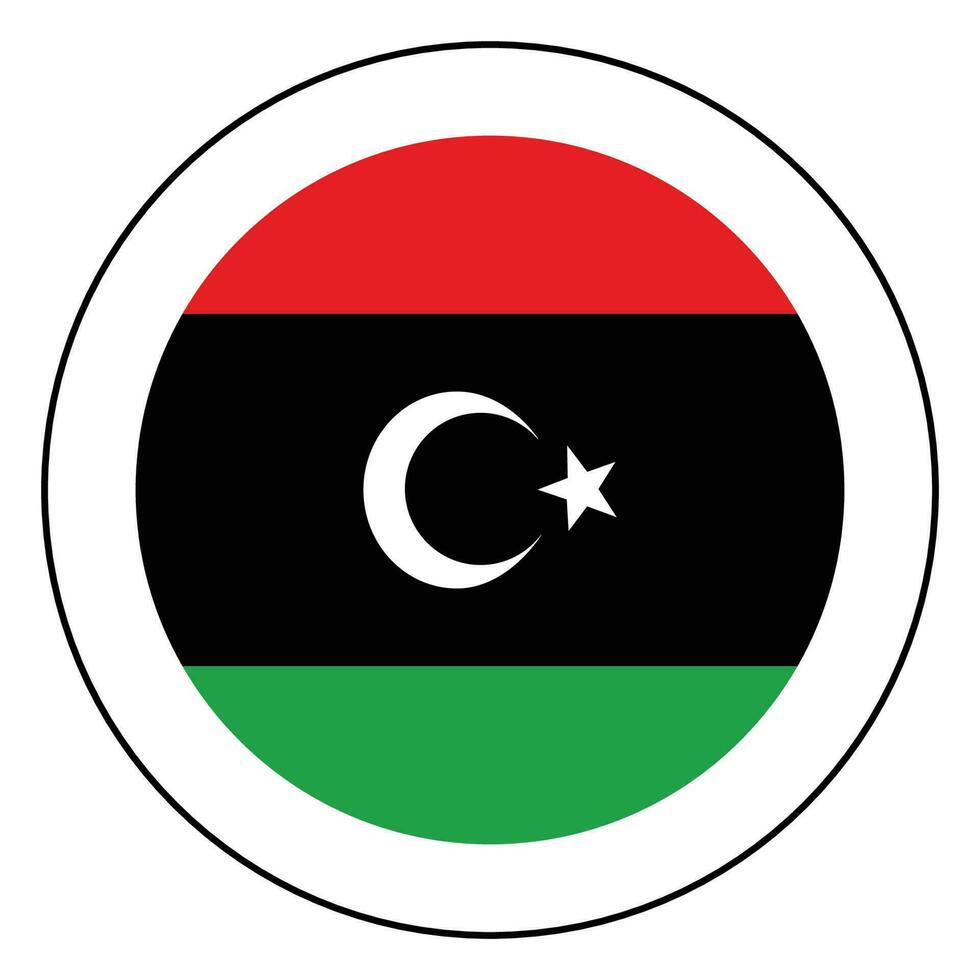 Flag of Libya. Libya flag with design shape vector