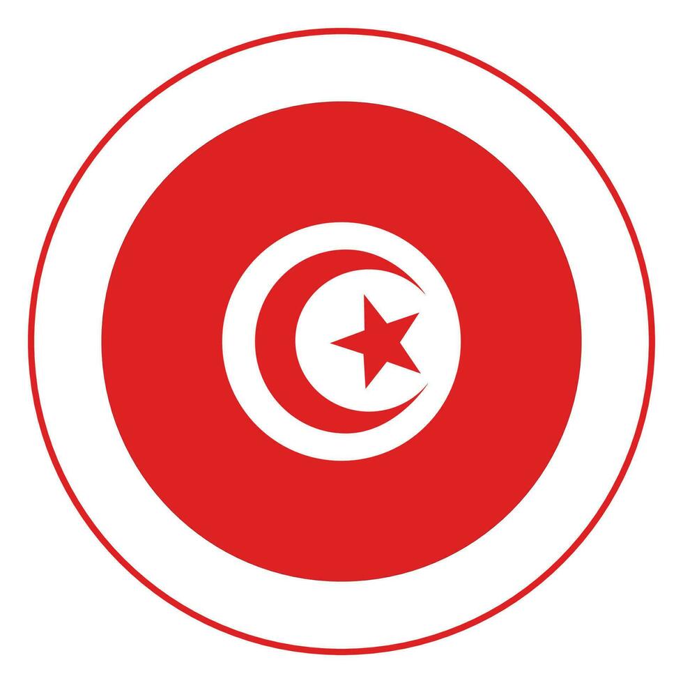 Flag of Tunisia. Tunisia flag with the design shape vector