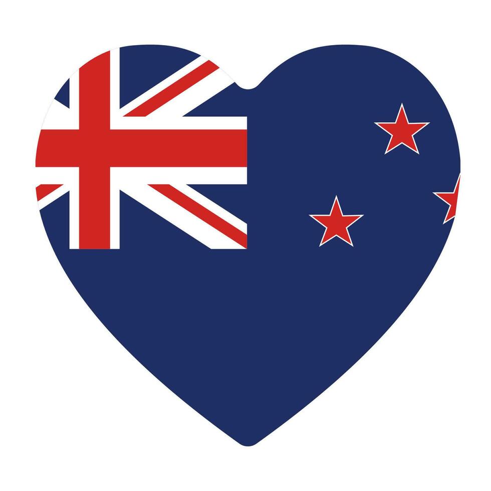 New Zealand flag in shape Flag New Zealand in shape. vector