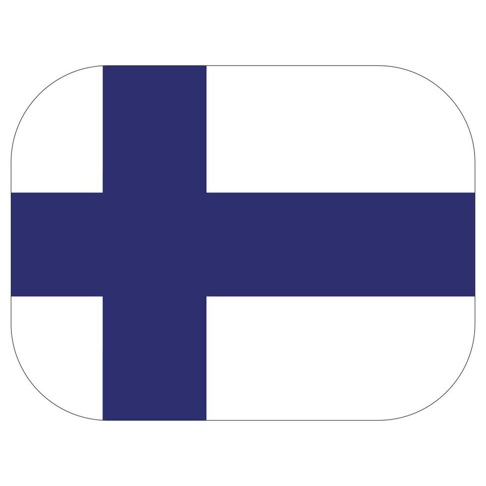 Finlandia bandera en forma. bandera de Finlandia en forma. vector