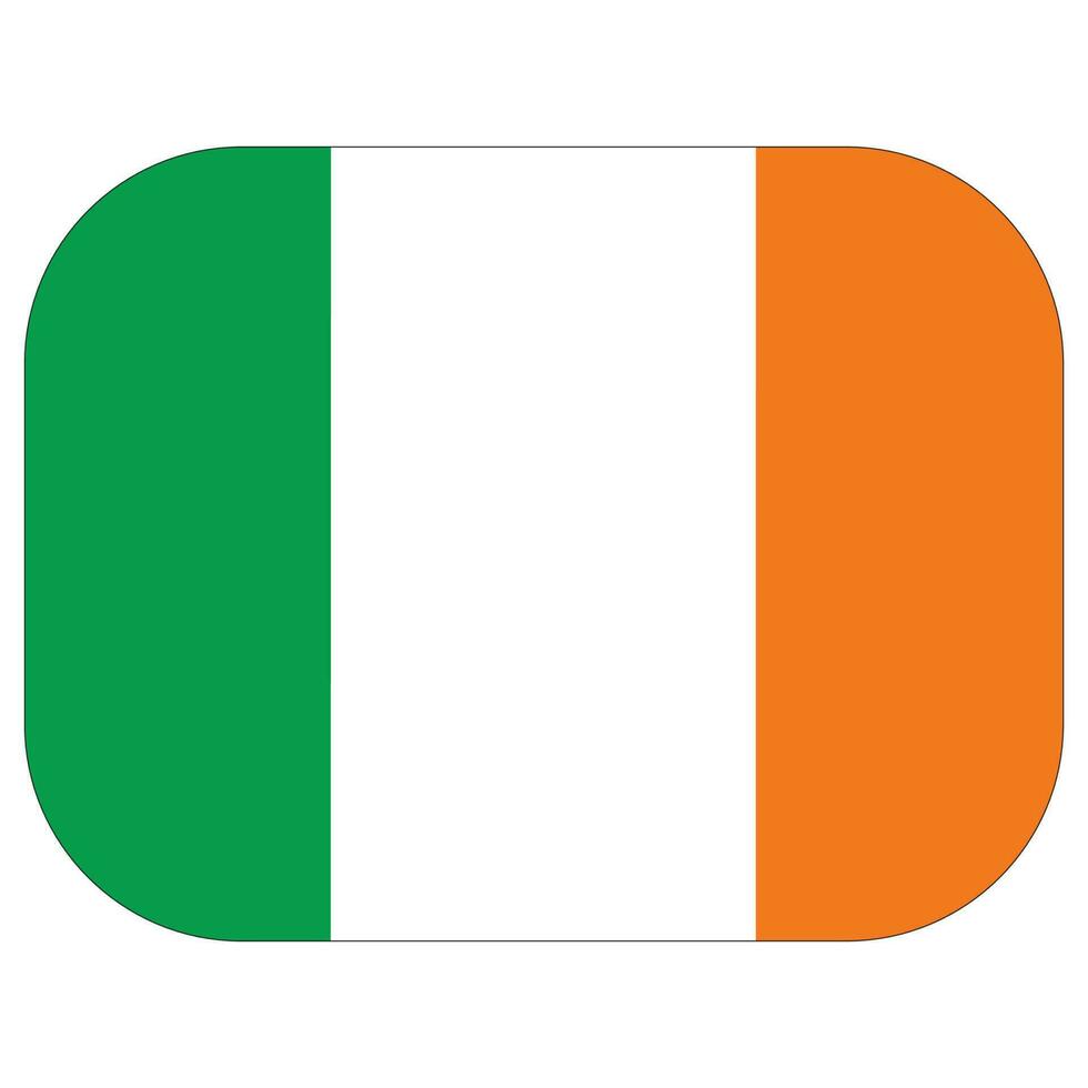 Ireland flag in heart design shape vector