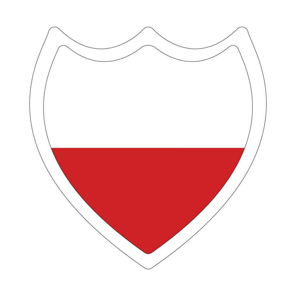 bandera de Polonia en forma. Polonia bandera en forma. vector