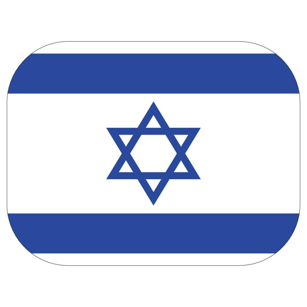 Israel bandera. bandera de Israel en diseño forma vector