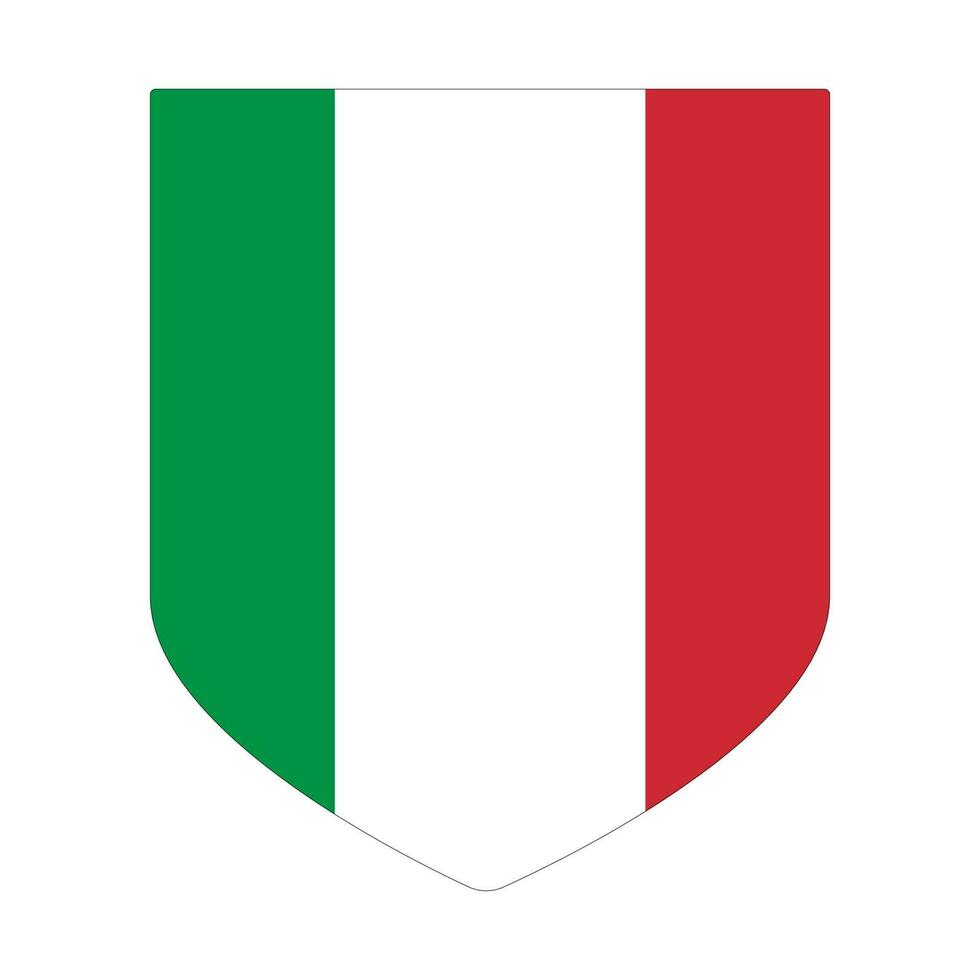 Italian flag in shape. Flag of Italy in shape. vector