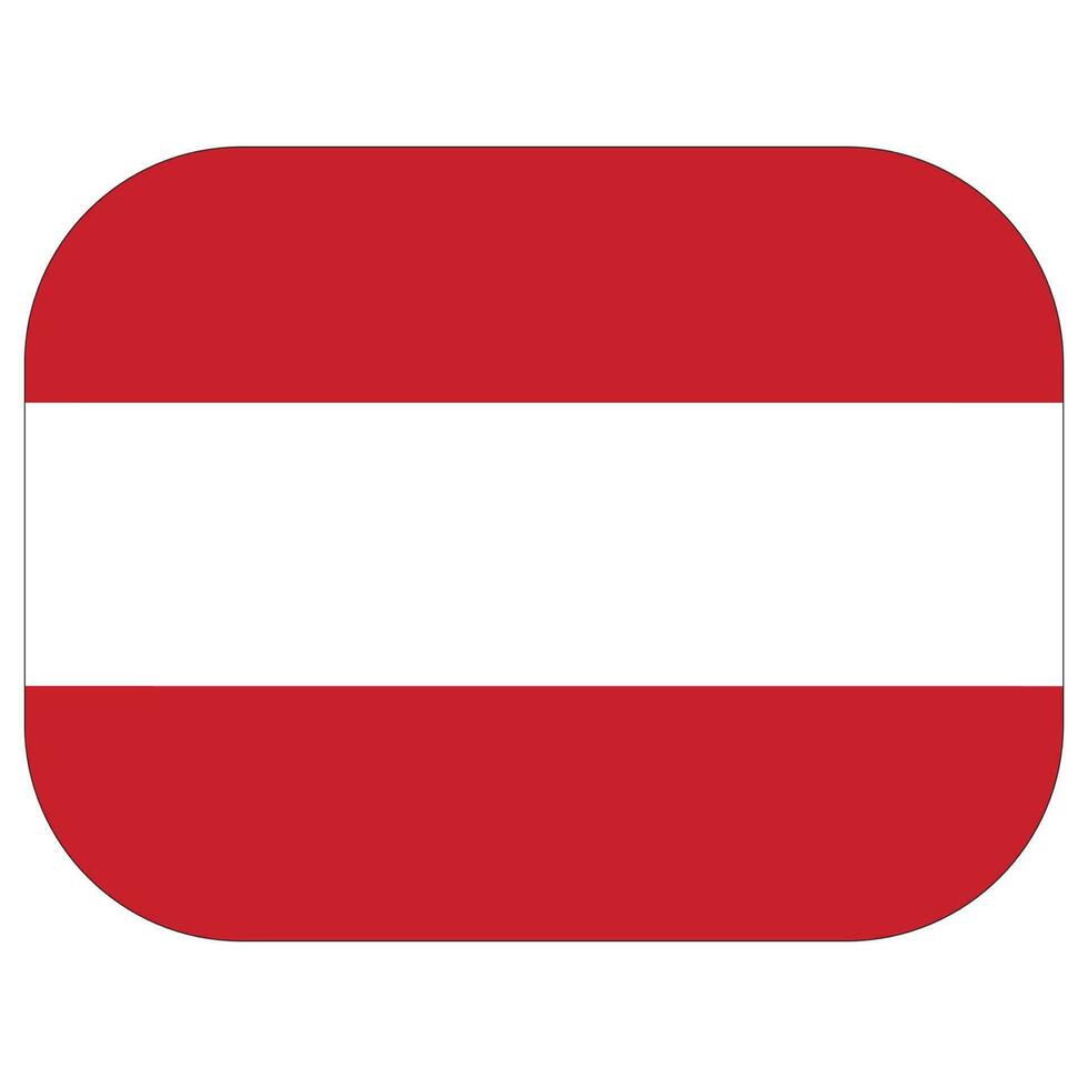 Austria bandera. bandera de Austria en forma diseño vector