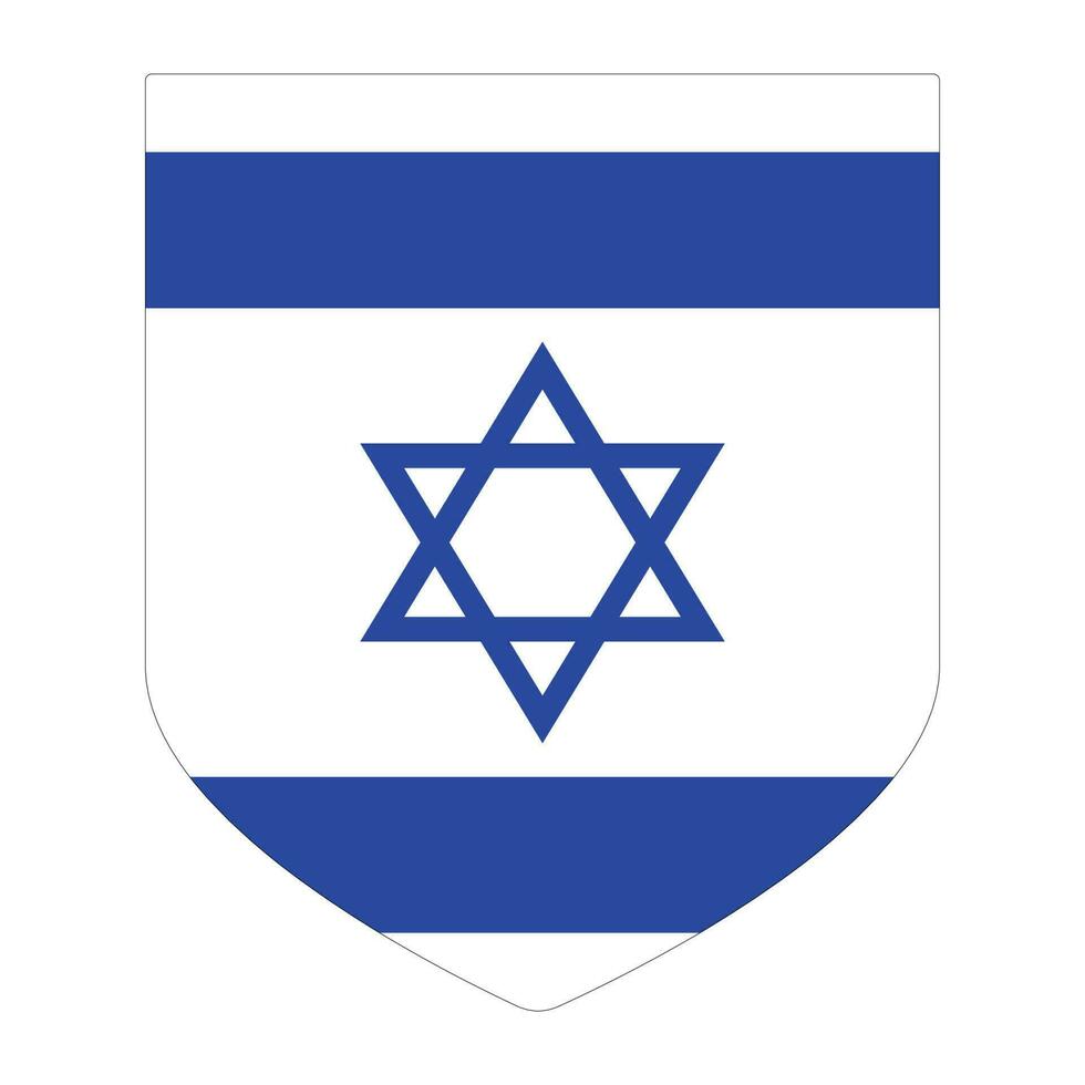 Israel bandera. bandera de Israel en diseño forma vector