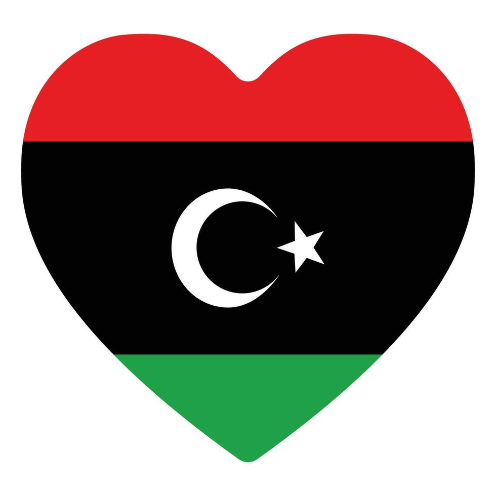 Flag of Libya. Libya flag with design shape vector