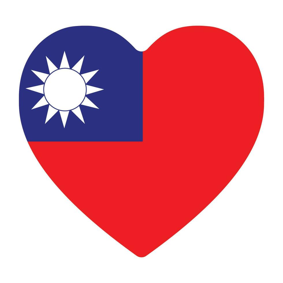 Flag of Taiwan in shape. Taiwan flag in shape. vector