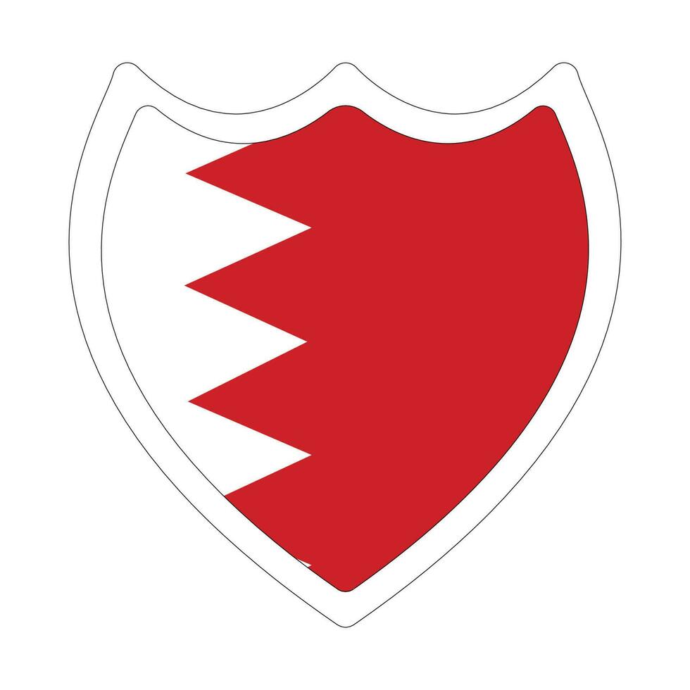 Flag of Bahrain in shape design vector