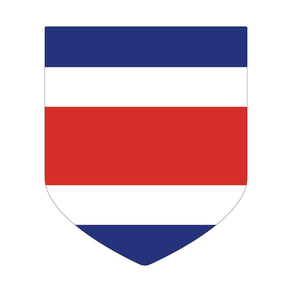 Costa Rica flag. Flag of Costa Rica in design shape vector