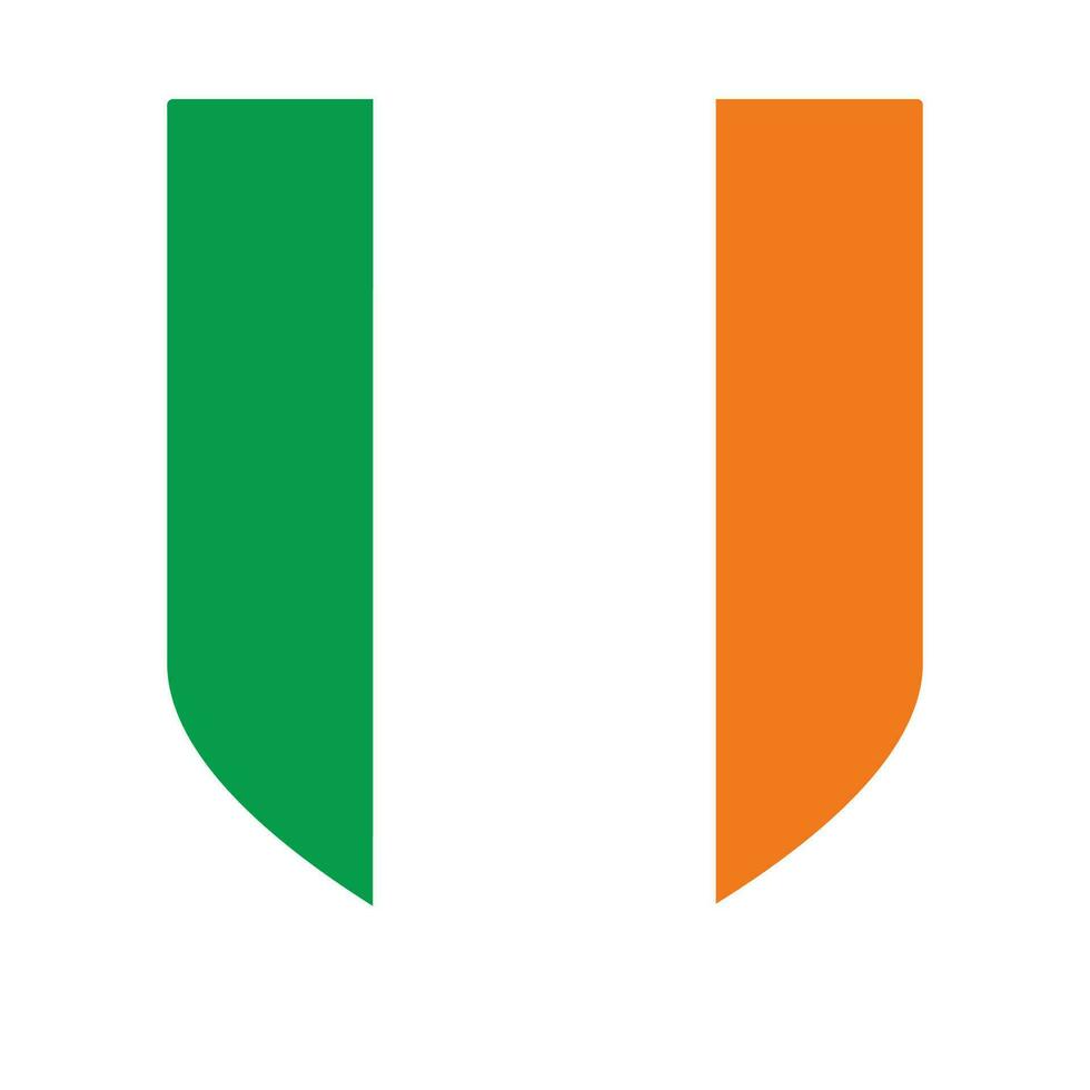 Ireland flag in design shape vector