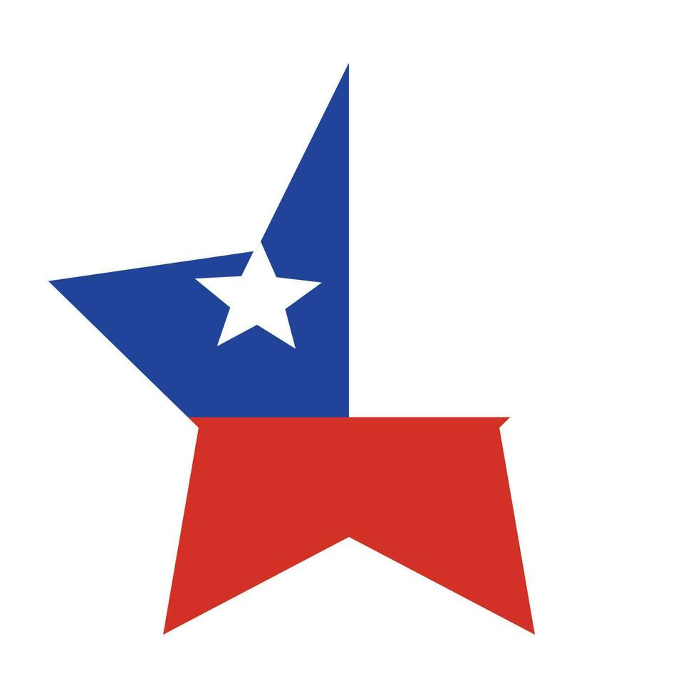 bandera de Chile. Chile bandera en diseño forma vector