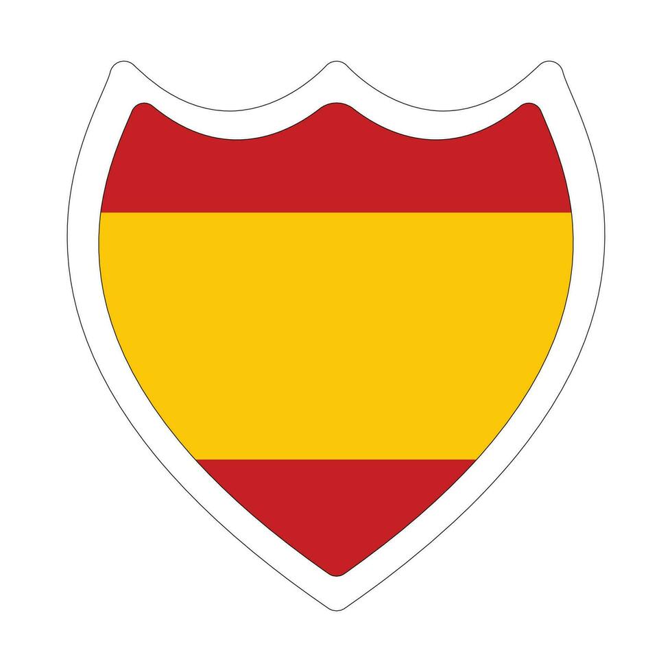 bandera de España en forma. Español bandera en forma. vector