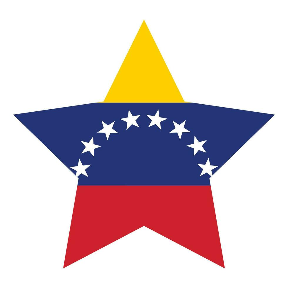 Flag of Venezuela. Venezuela flag in design shape. vector