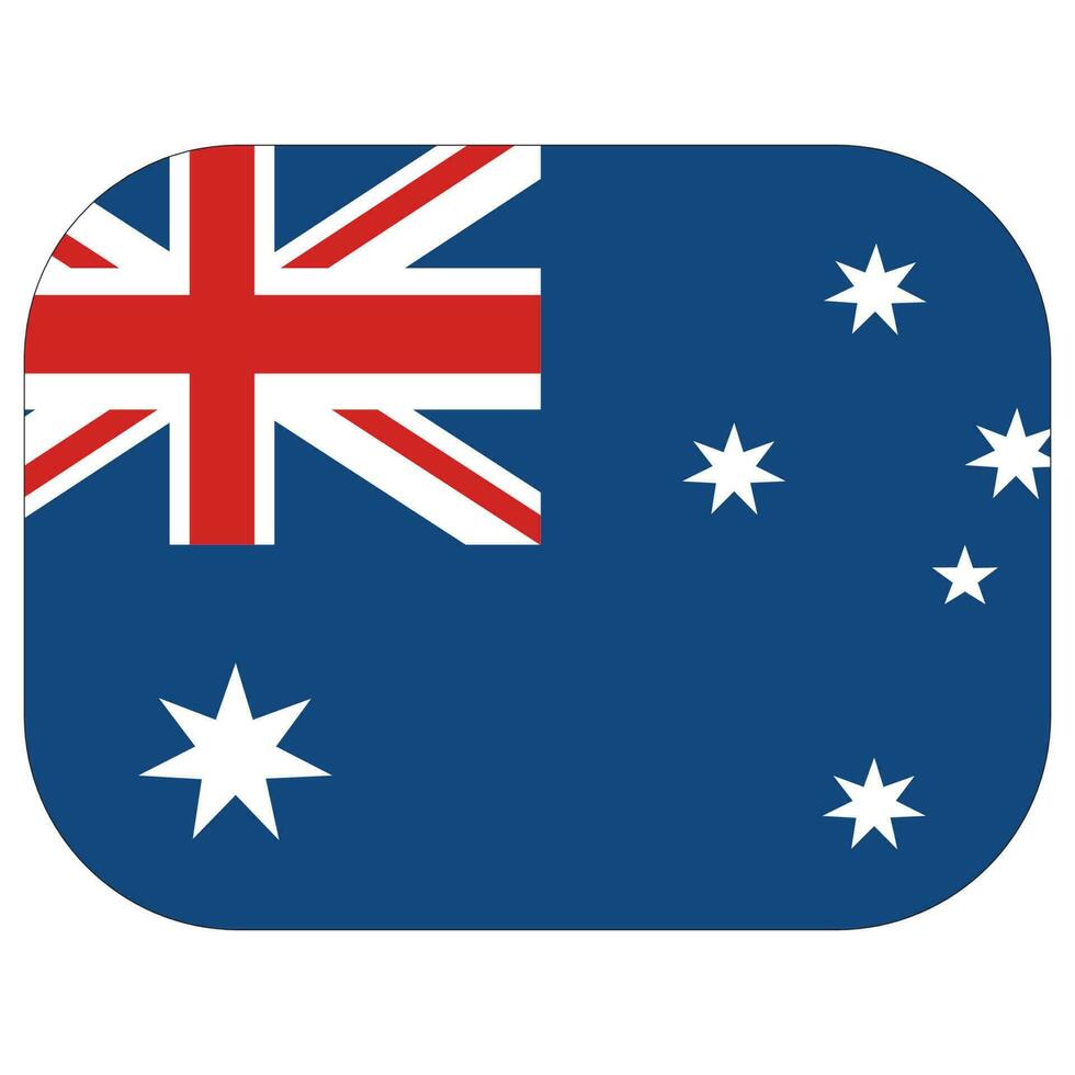 Flag of Australia. The Australian flag in shape vector