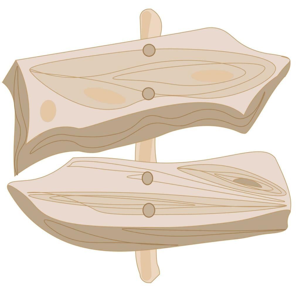 Banner wooden sign guides.Illustration for a tree. Wooden sign board. vector