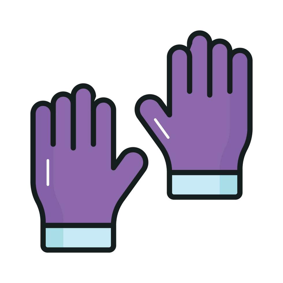 Grab this amazing icon of gloves in editable style, isolated on white background vector