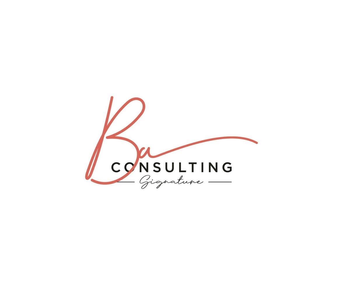 Initial BA signature logo collection template vector. Hand drawn Calligraphy lettering Vector illustration.