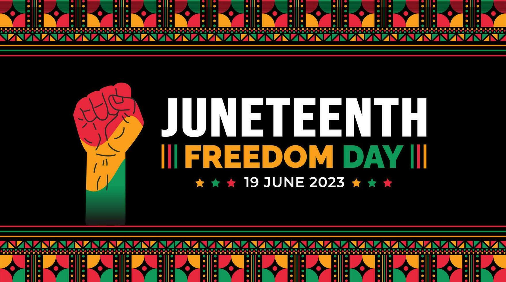 diecinueve de junio libertad día modelo para fondo, bandera, tarjeta, póster con tipografía diseño. africano americano independencia día fondo, día de libertad y emancipación. 19 junio. vector. vector