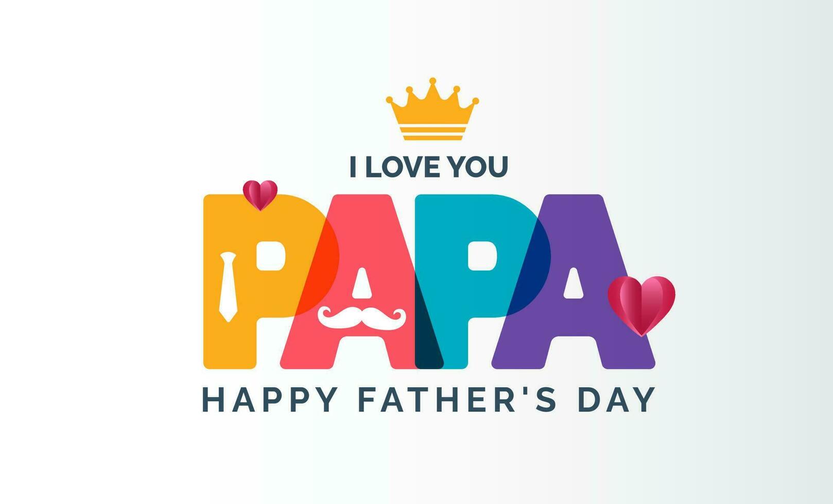 happy Father's Day background poster or banner design template celebrate in june. Promotion and shopping template for love papa styllish typography design. happy father's day poster, greetings card. vector