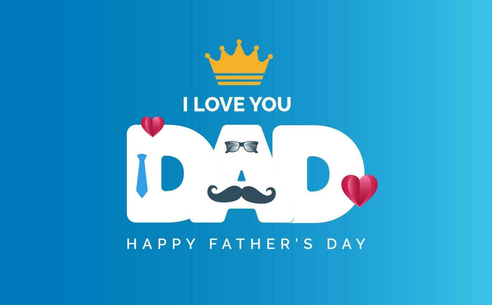 happy Father's Day background poster or banner design template celebrate in june. Promotion and shopping template for love dad styllish typography design. happy father's day poster, greetings card. vector