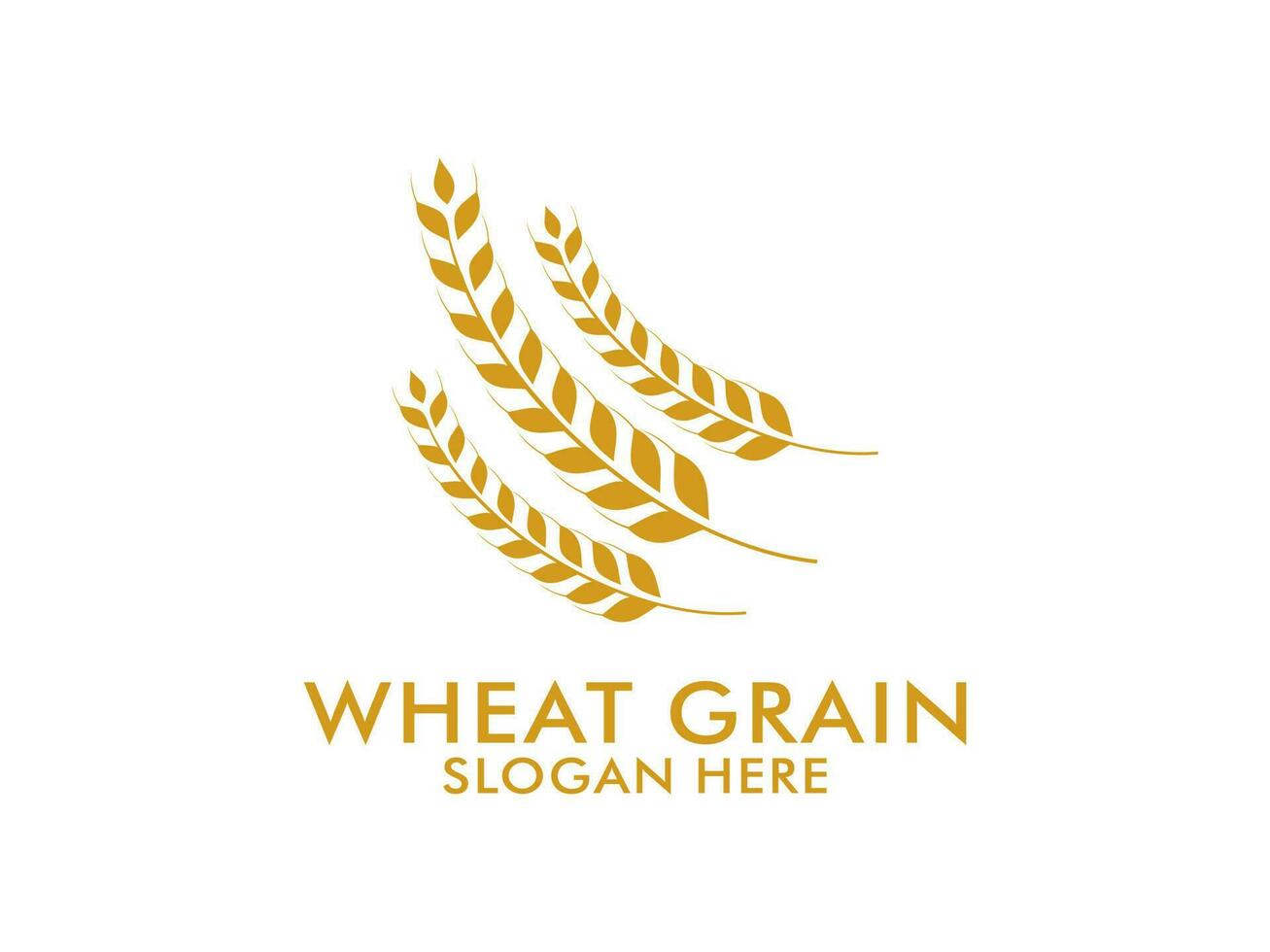 Wheat Grain Logo Vector Template