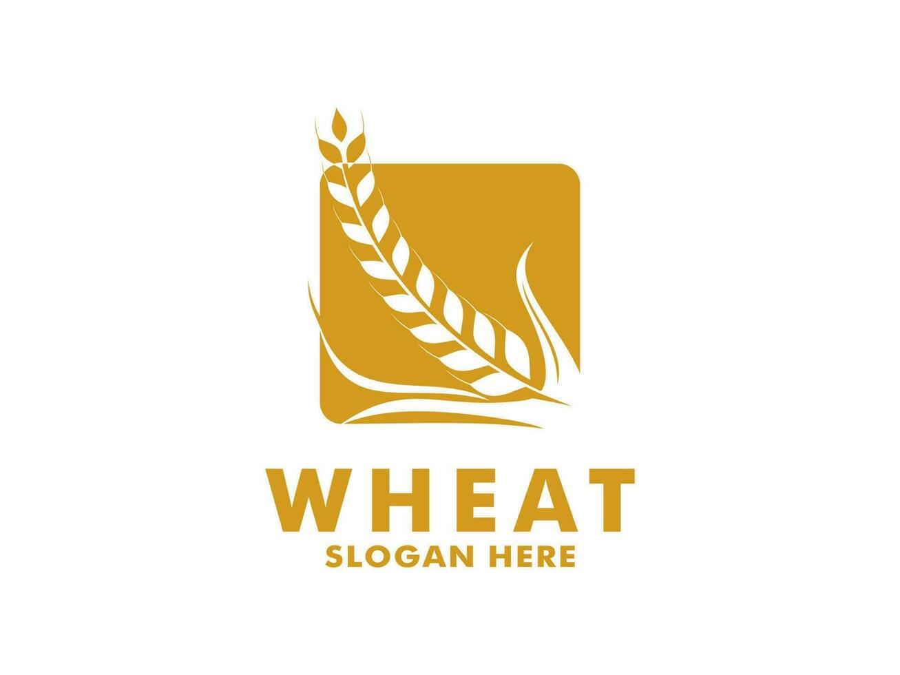 Wheat Grain Logo Vector Template