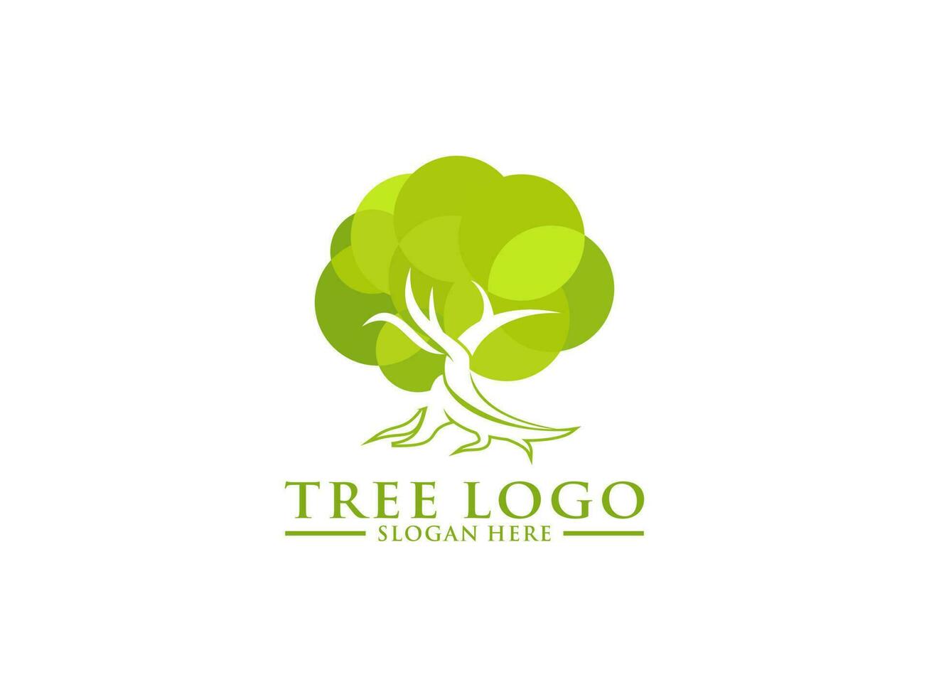 Tree Logo Vector, Tree of life logo design template isolated on white background vector