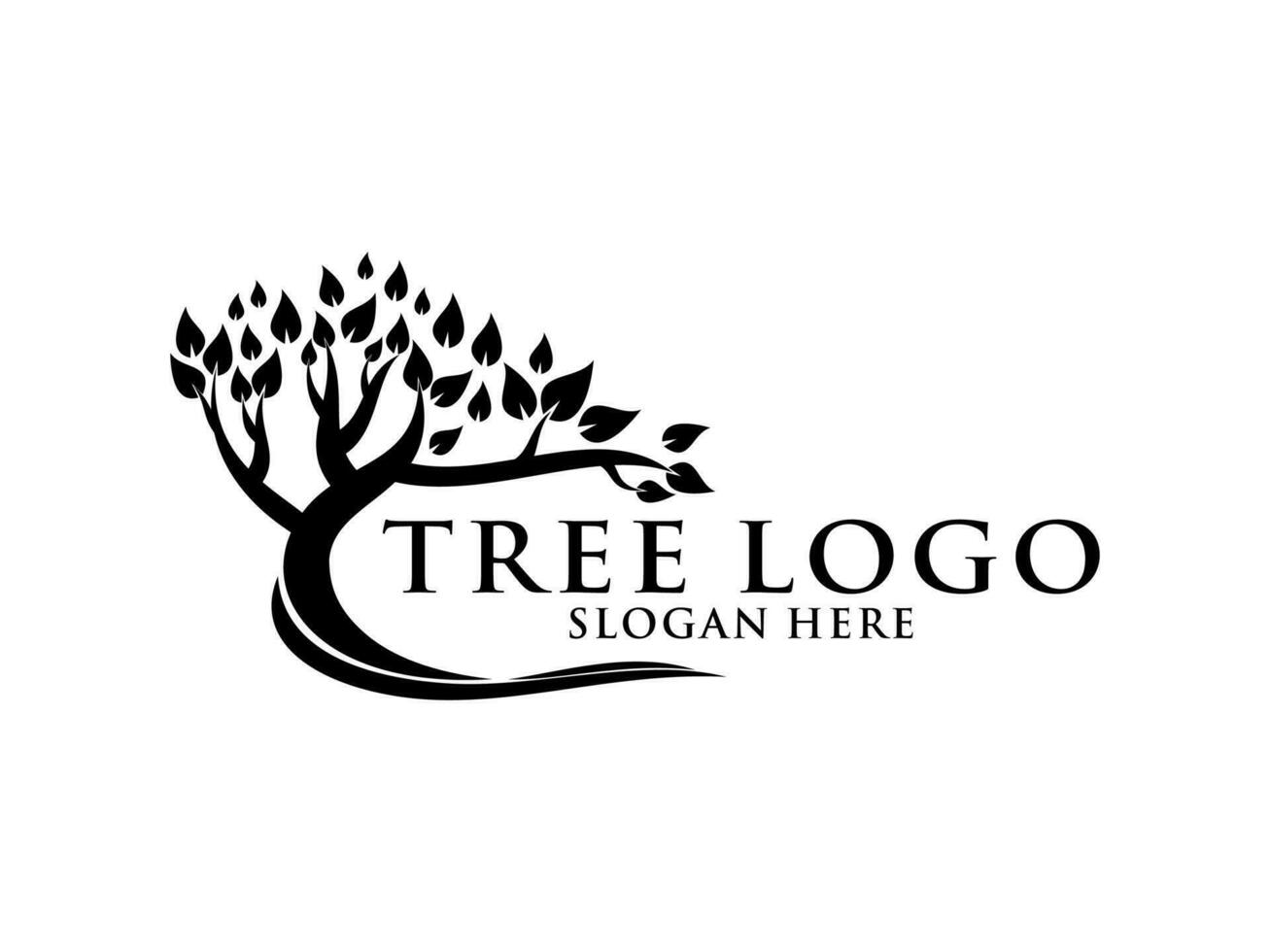 Tree Logo Vector, Tree of life logo design template isolated on white background vector