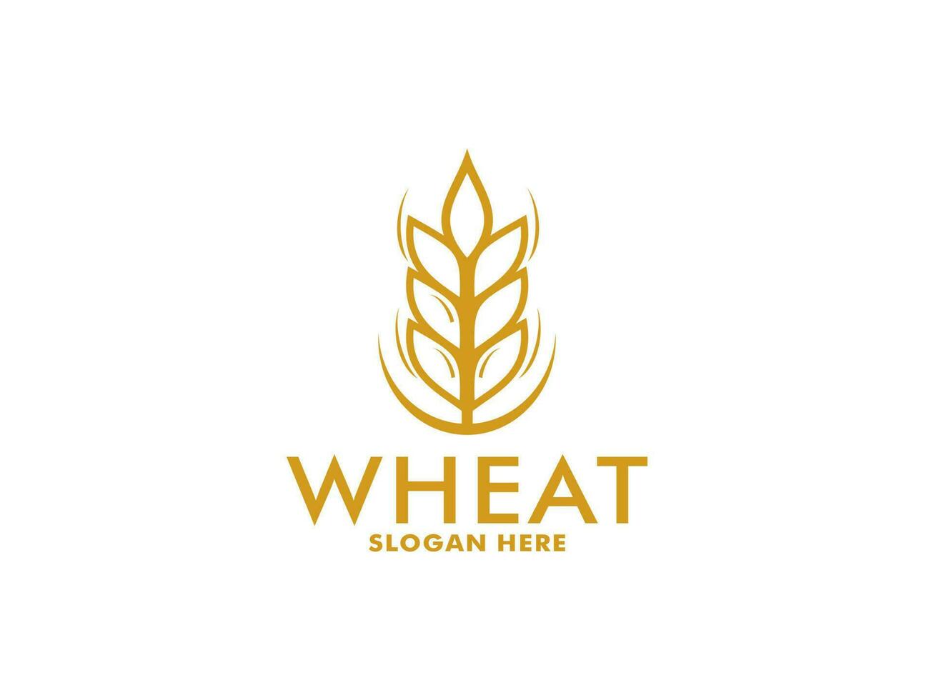 Wheat Grain Logo Vector Template