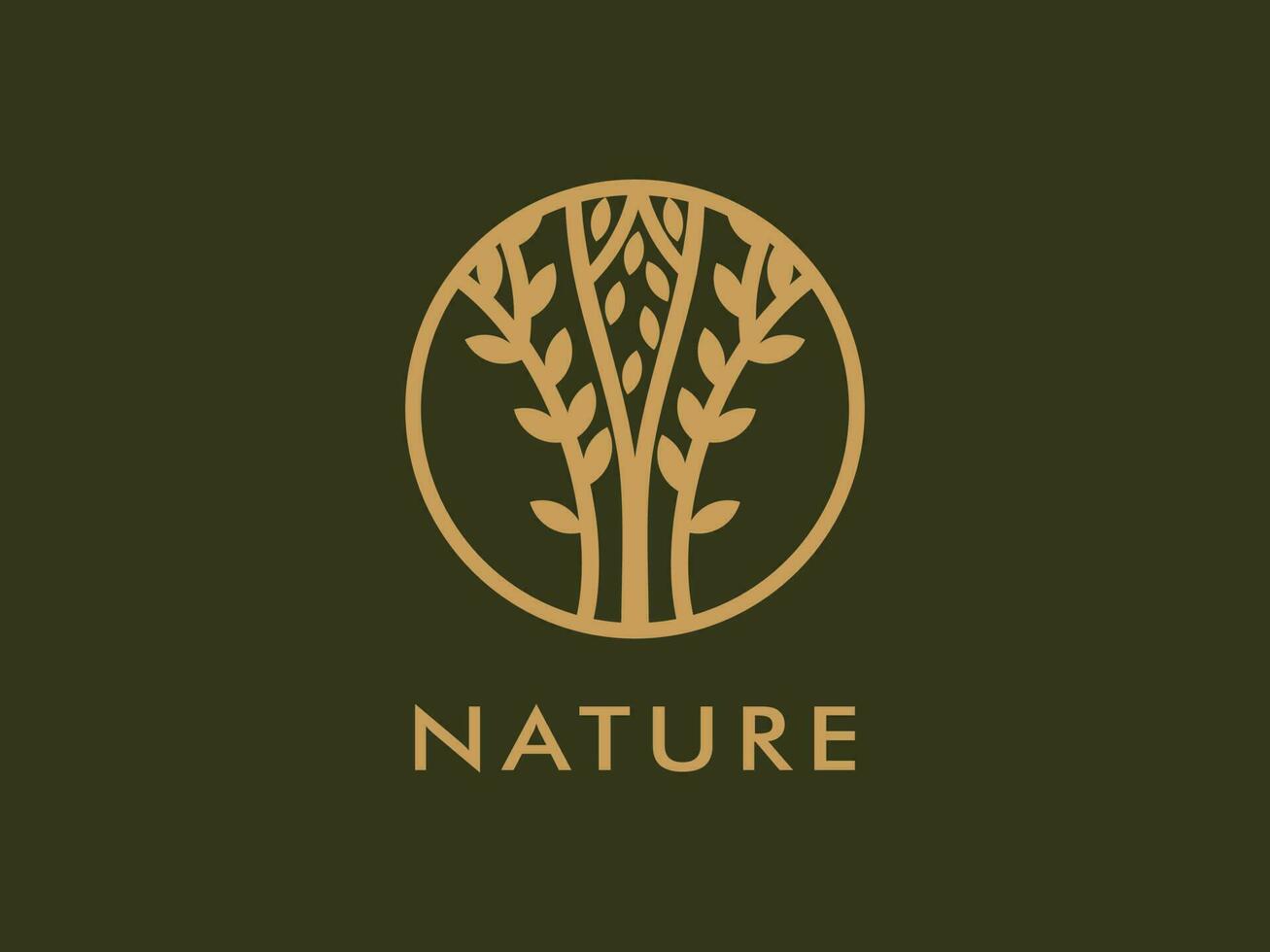 Tree Logo Vector, Garden plant natural symbols template vector