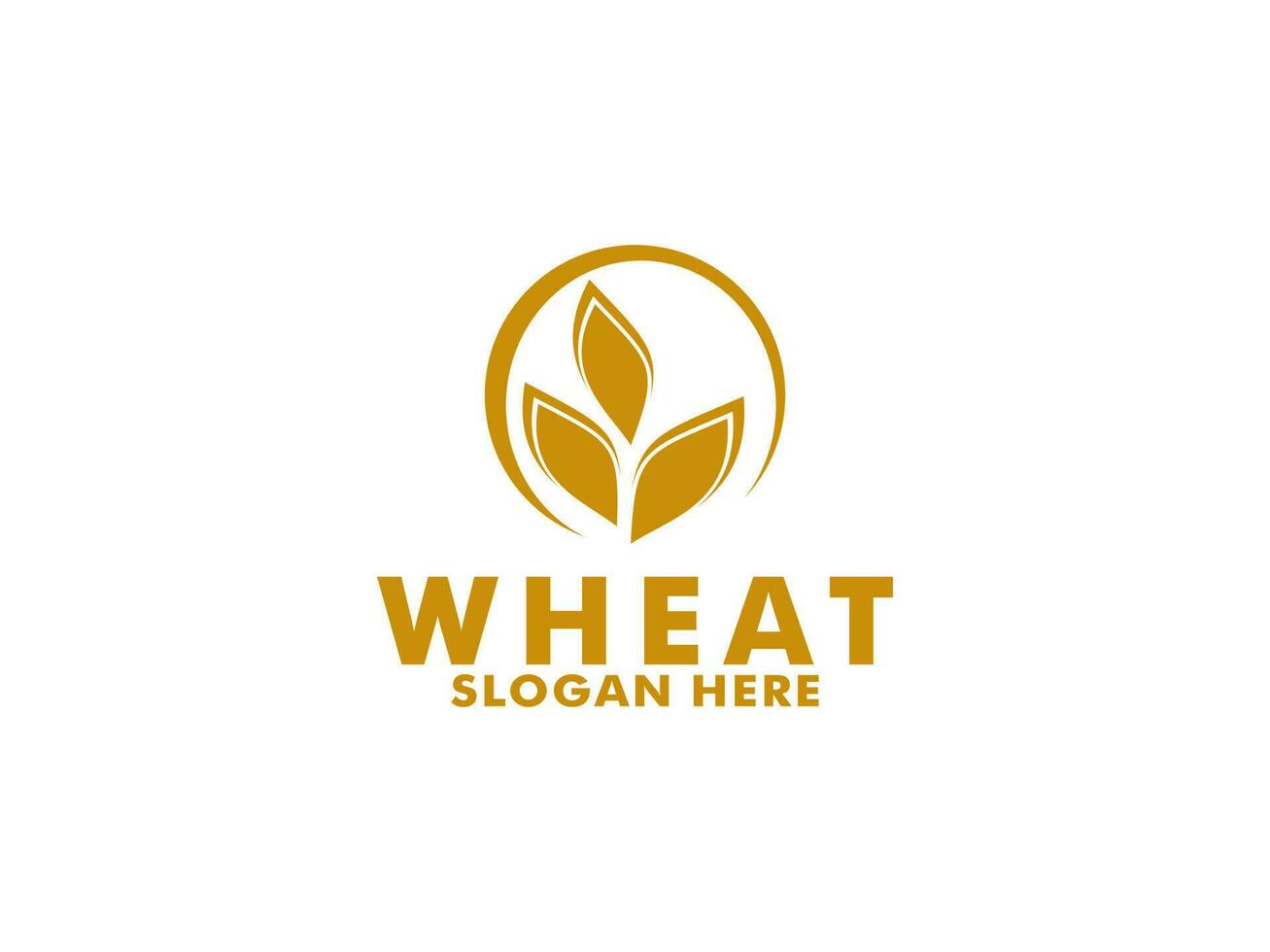 Wheat Grain Logo Vector Template