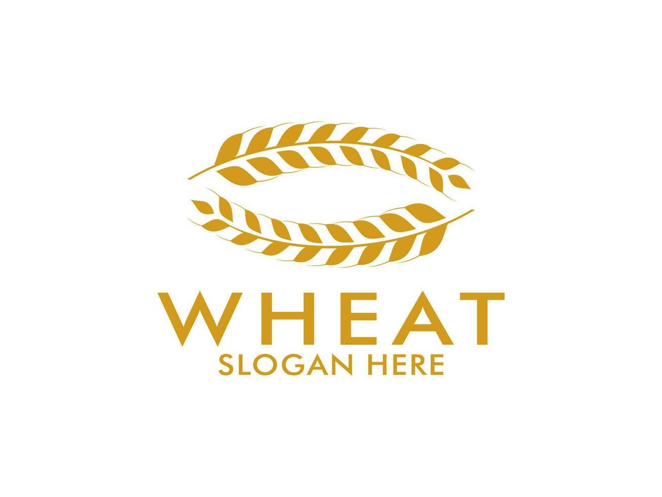 Wheat Grain Logo Vector Template