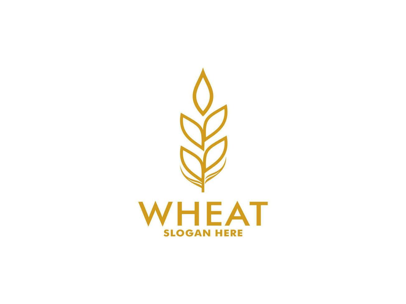 Wheat Grain Logo Vector Template