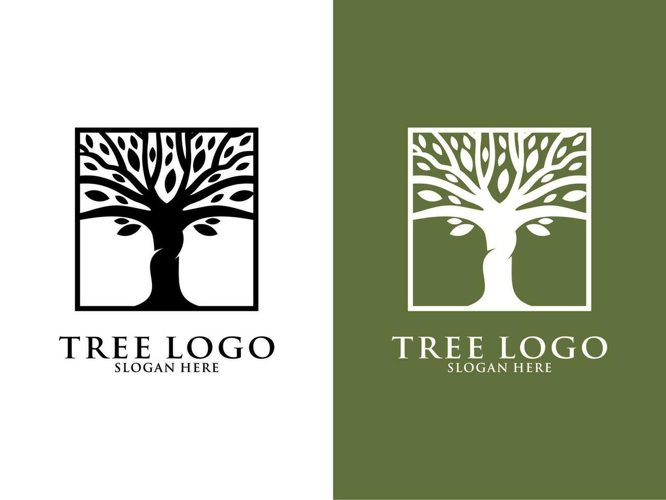 Tree Logo vector, Abstract Tree Logo design template vector