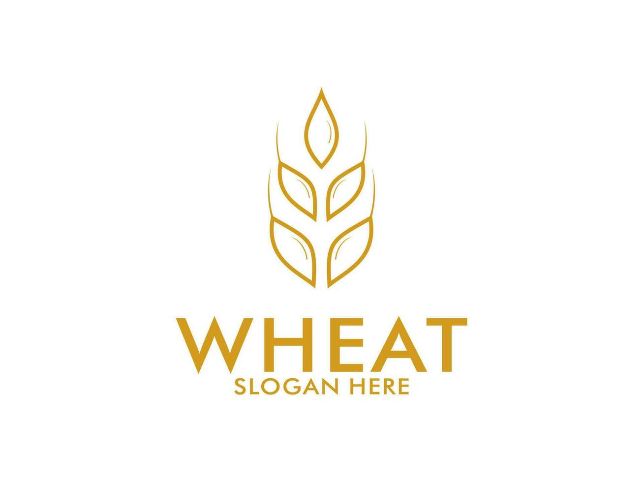 Wheat Grain Logo Vector Template