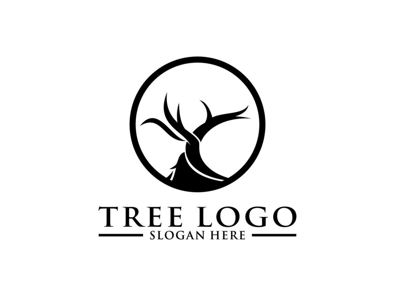 Tree Logo Vector, Tree of life logo design template isolated on white background vector