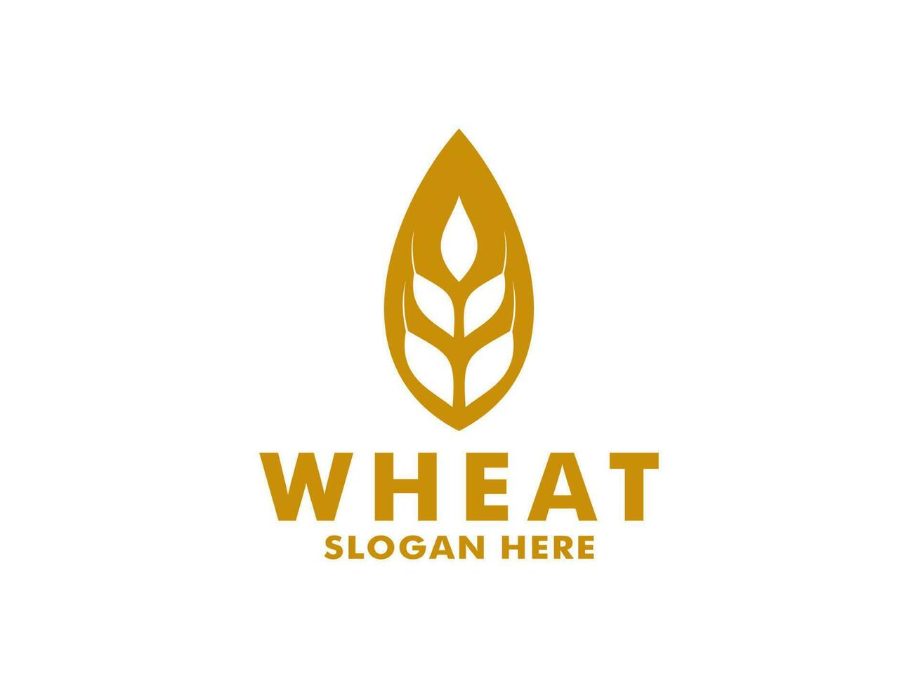 Wheat Grain Logo Vector Template