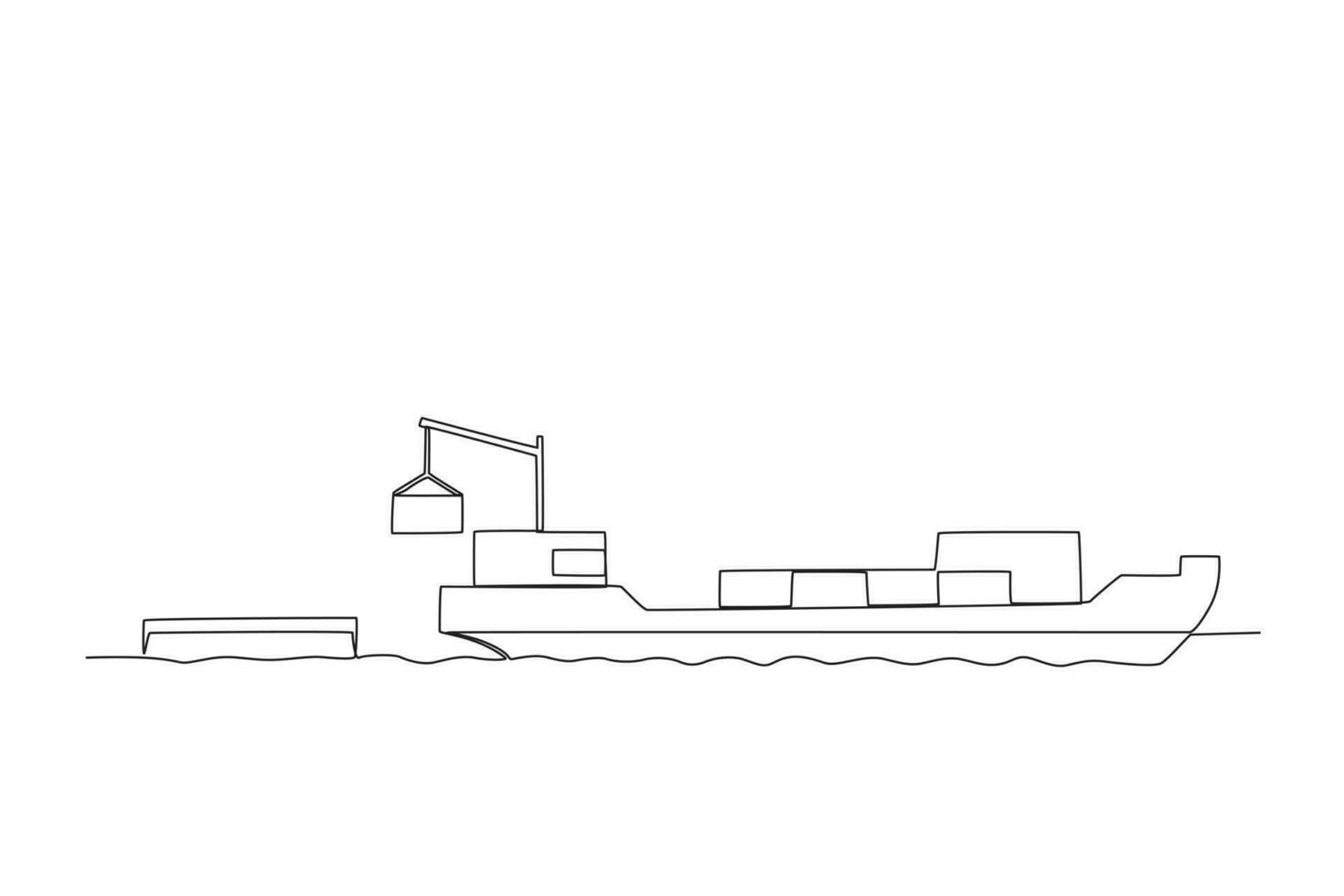 A ship and means of transporting goods vector