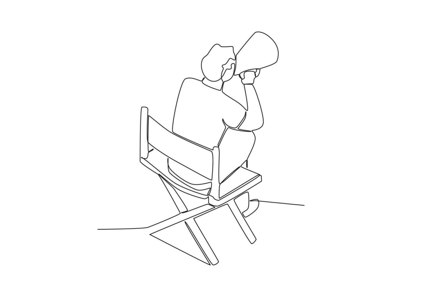 A top view of a director monitoring the shooting vector