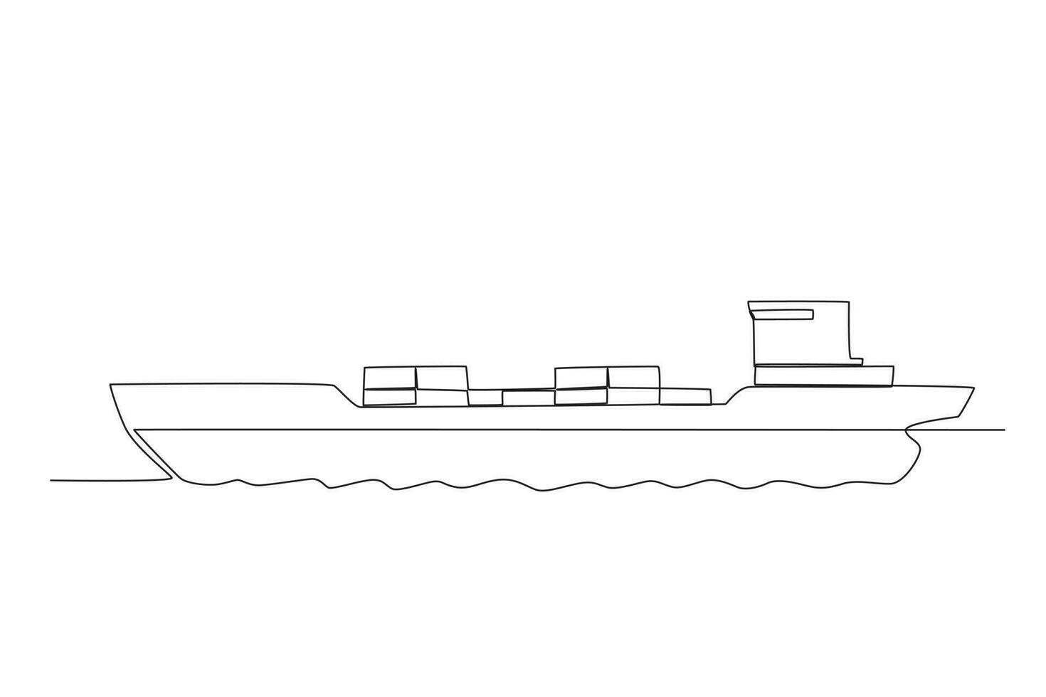 A large ship with freight goods vector