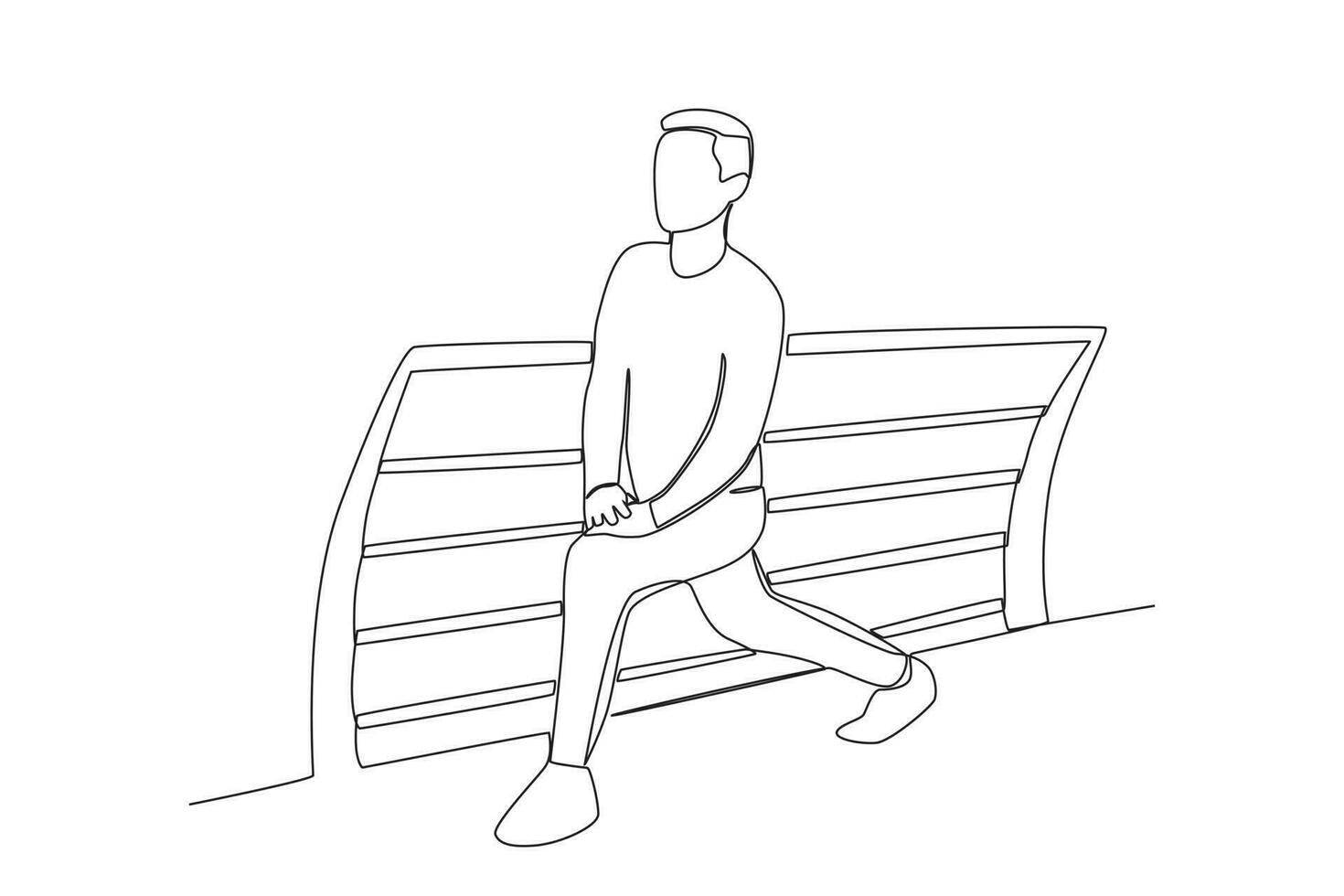 A man stretching on the boat vector