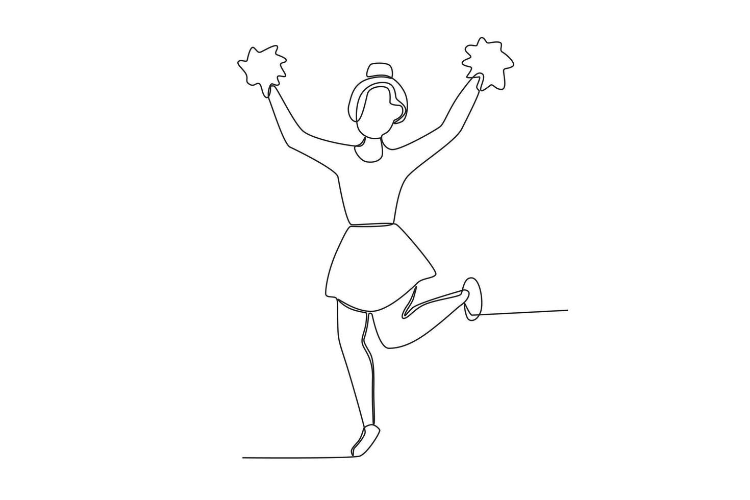 A female football supporter vector