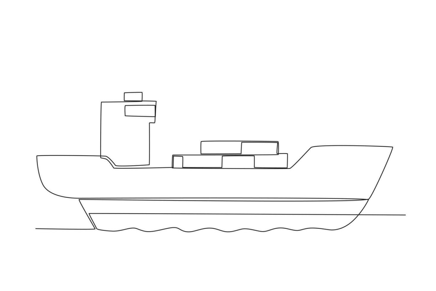 A ship filled with goods vector