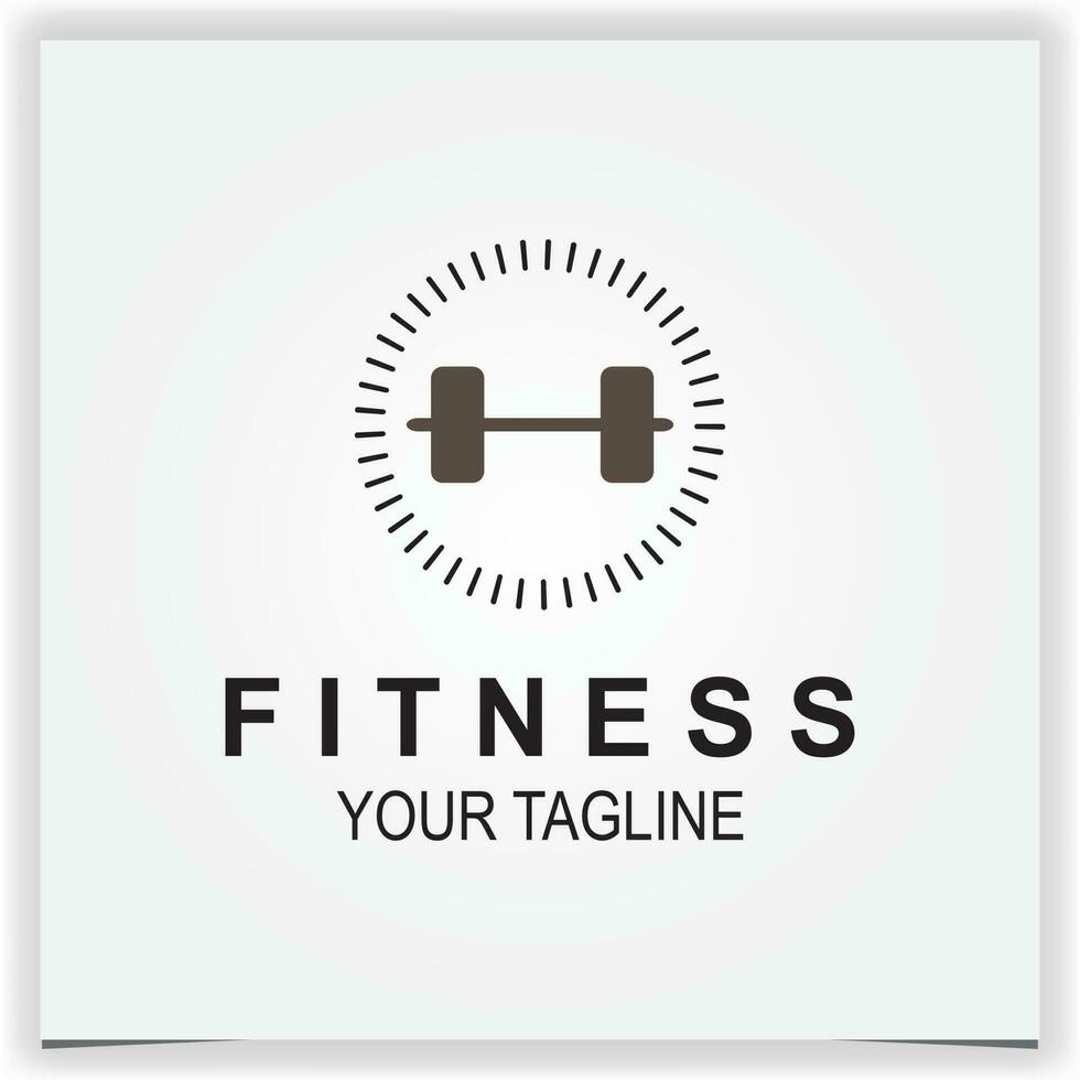 simple fitness and gym logo premium elegant template vector eps 10