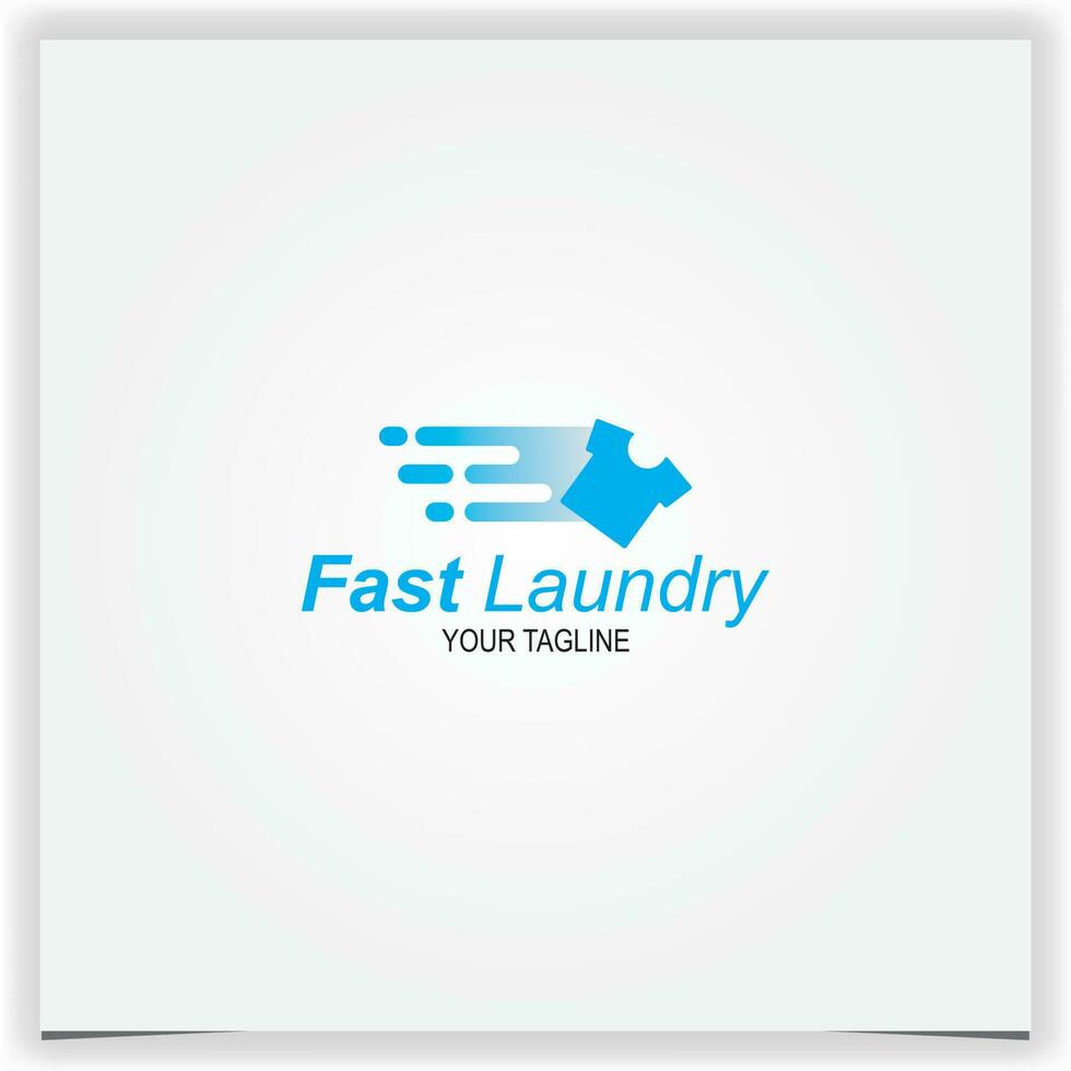 fast laundry logo premium elegant template vector eps 10