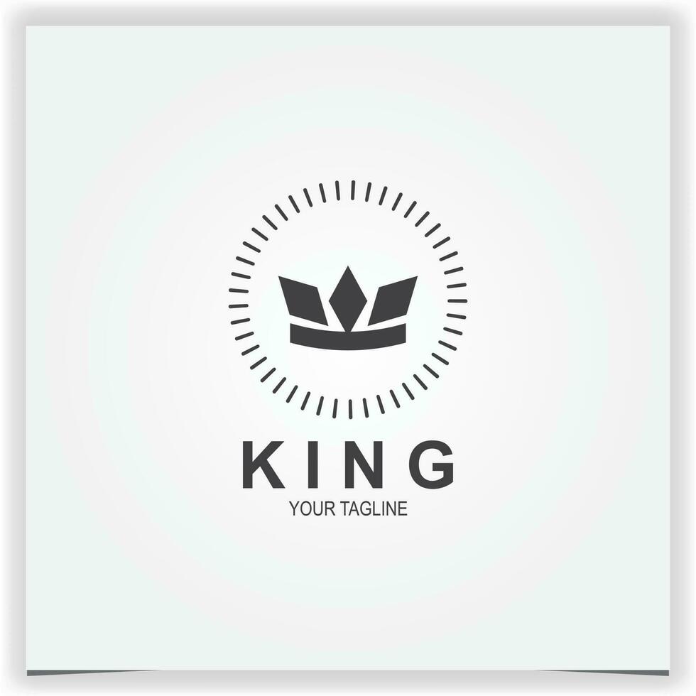 simple king logo premium elegant template vector eps 10