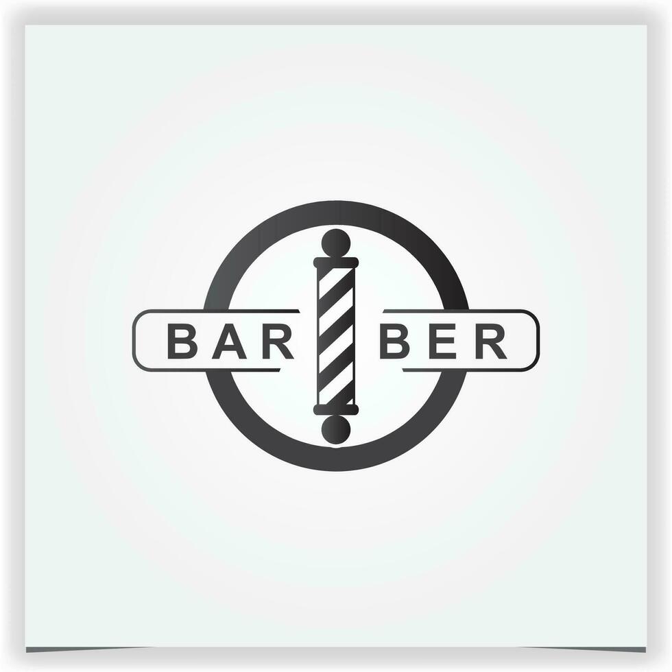 Vector barbershop logo premium elegant template vector eps 10