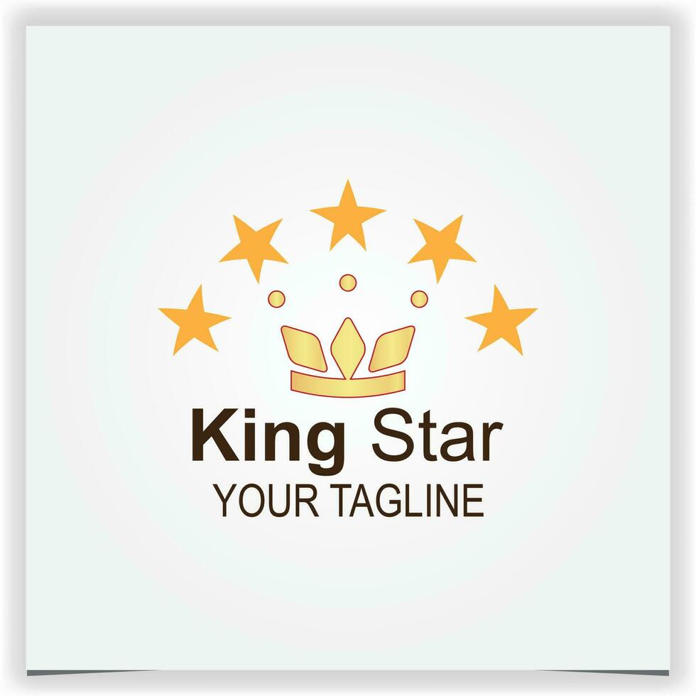 crown star logo premium elegant template vector eps 10